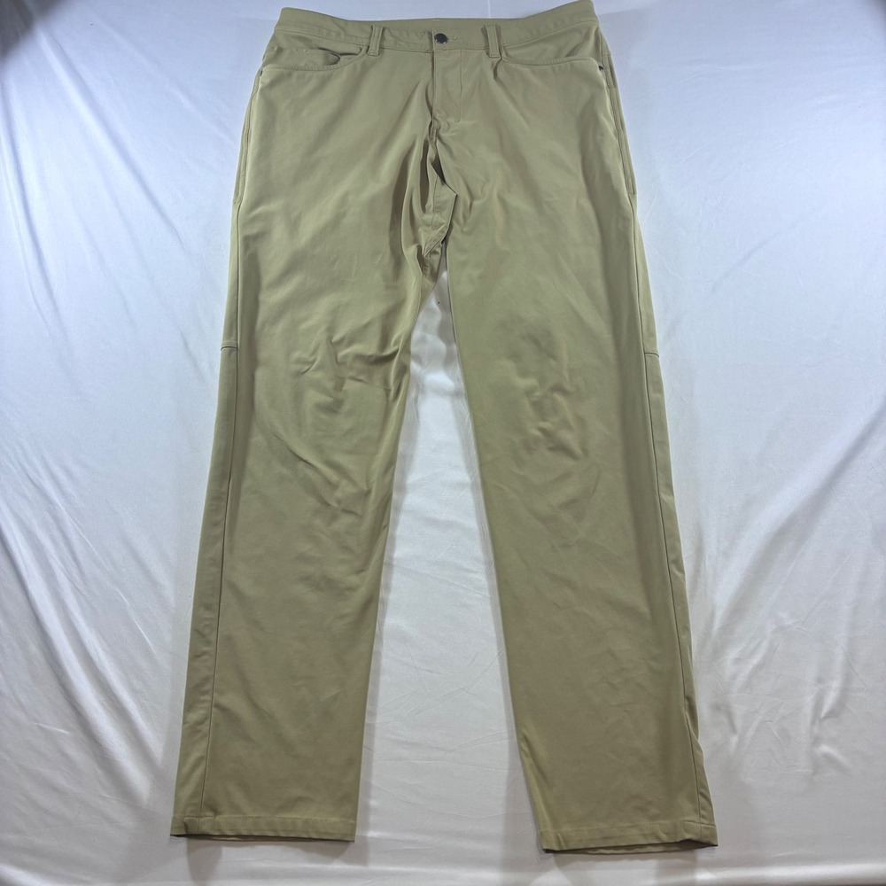 Lululemon ABC Pant Classic Warpstreme Tan Khaki Men 34 x 32 M5426S